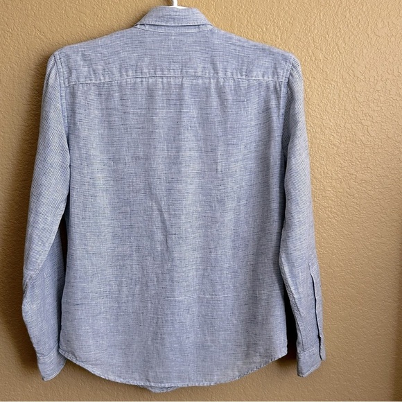Abercrombie & Fitch Linen Long Sleeve Button Down Shirt - Picture 2 of 7